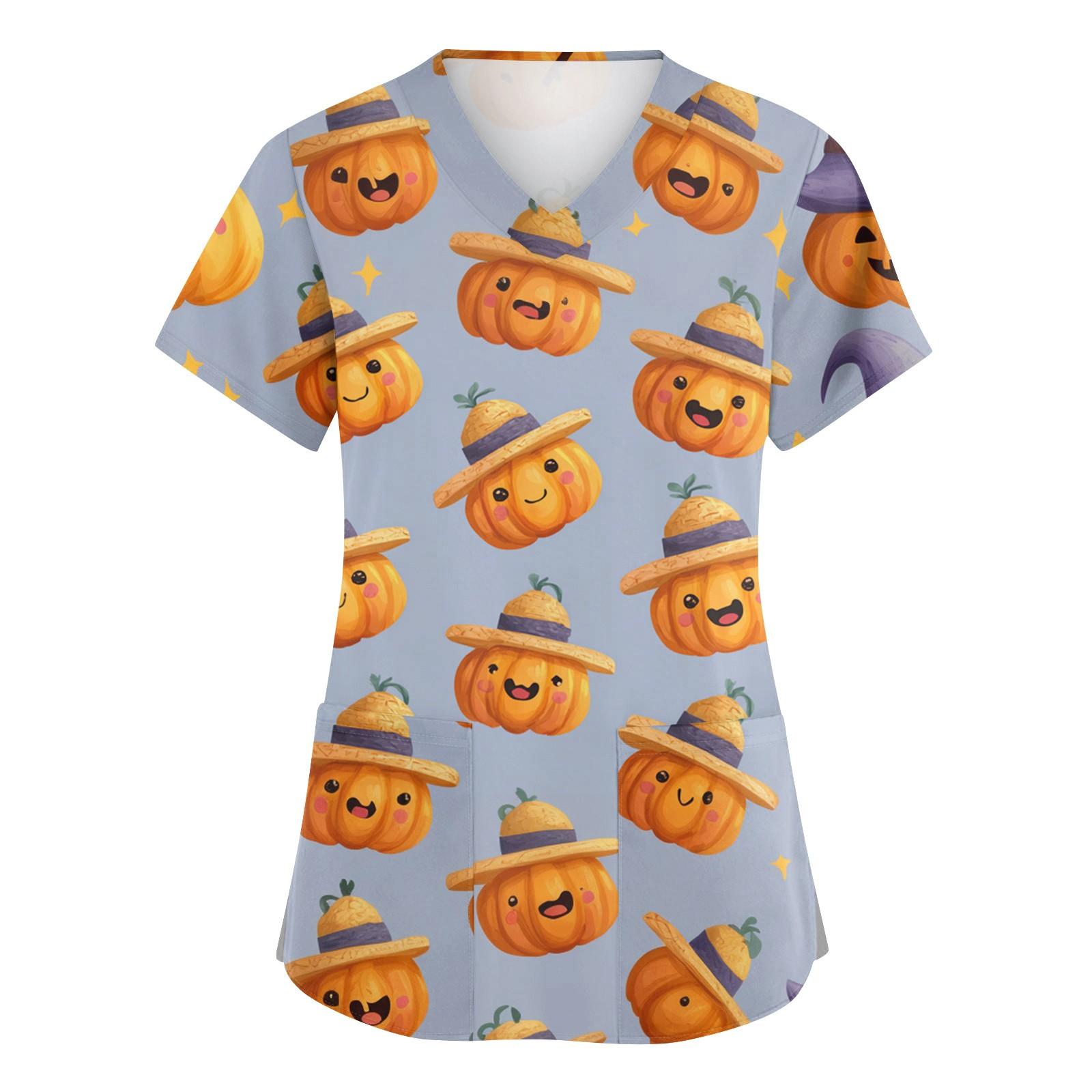 

Женская мода V-образный вырез короткий рукав комбинезон с карманами принт топы одежда L