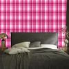 Pink Checkered Wallpaper Powder Pink, Purple, and White 50x1000