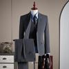 Men's Anti-Wrinkle Slim Fit Business Suit: High-End Formal Wear for Weddings and Engagements.