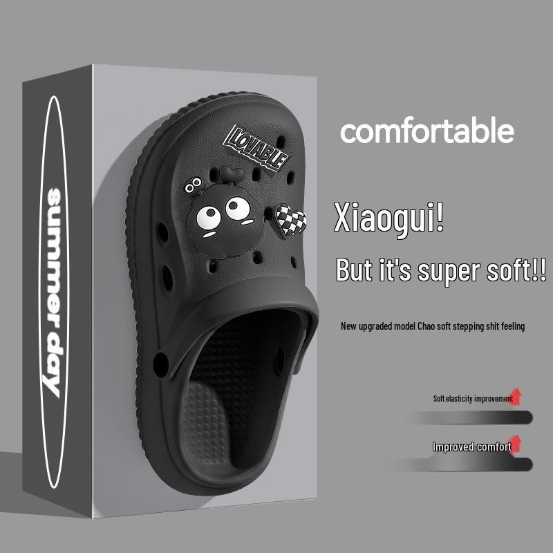 Women's Hole Shoes Non-Slip Sandals - Breathable, Soft Sole, Wear-Resistant Beach EVA Slippers