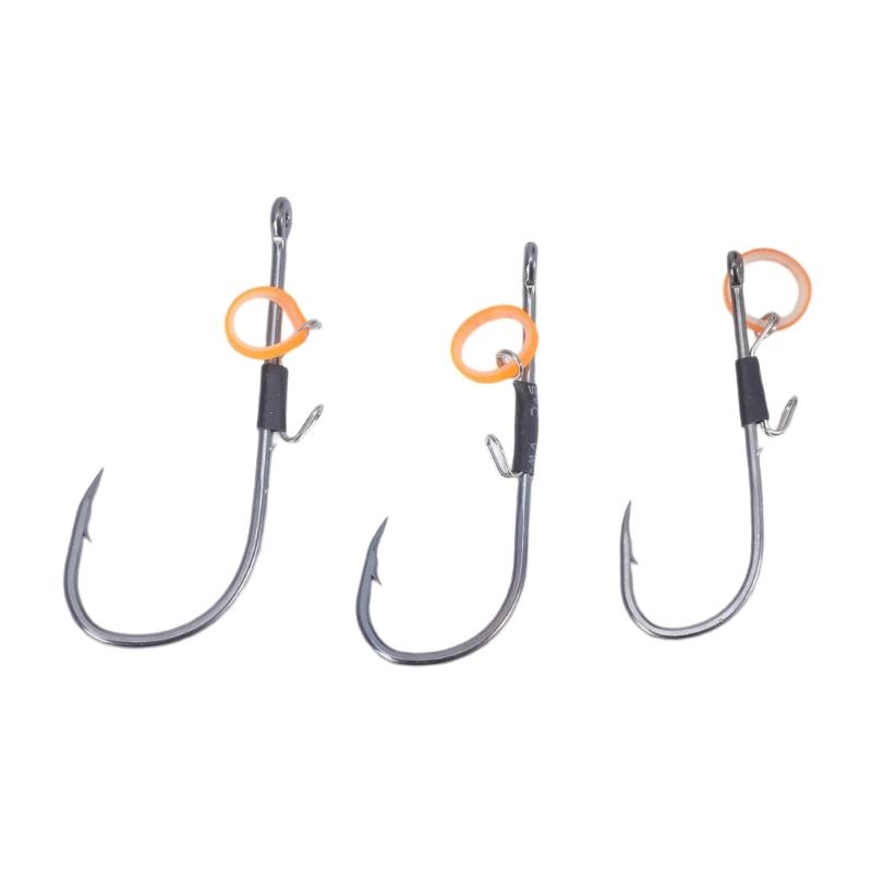 10Pcs Baitholder Fishing Hook Live Shrimp Live Catfishes Fishing Shrimp Holder Hook Carbon Steel Long Shank Barbed Hook