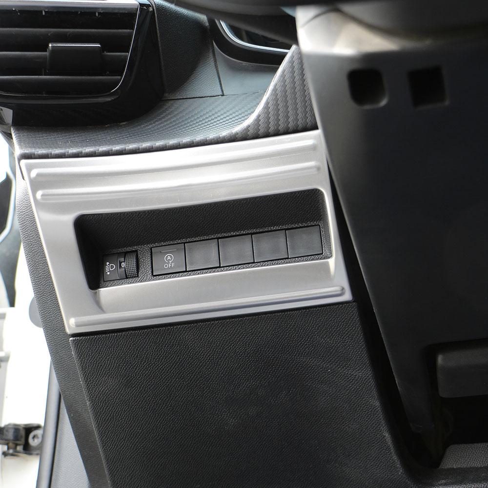 For Peugeot 208 E208 2020-2025 2008 2019-2025 E2008 2020-2025 LHD Headlight Switch Panel Cover Sticker Trim Interior Accessories