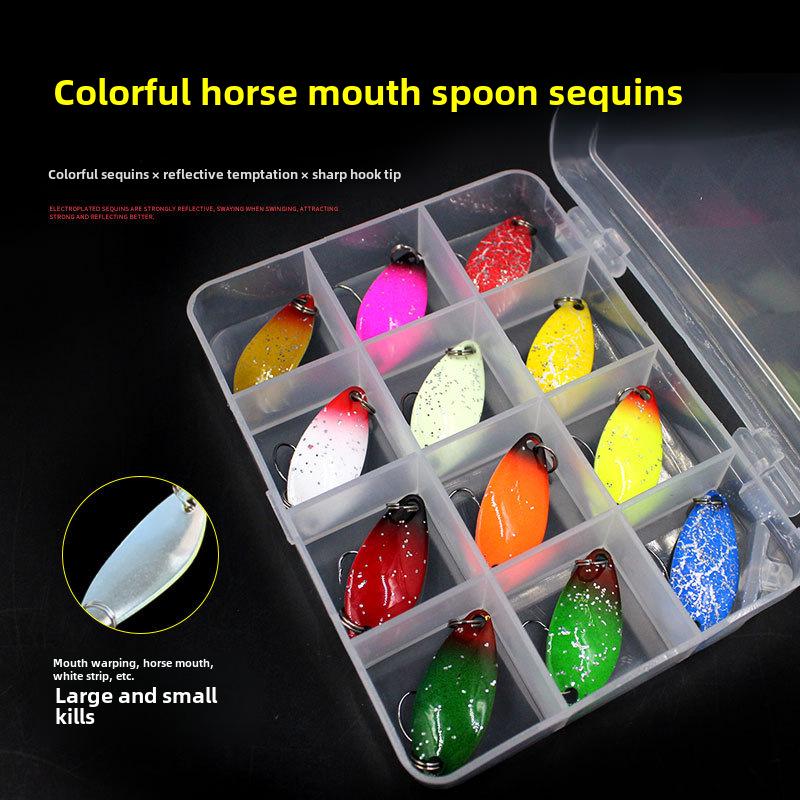 White Stripe Long-Distance Cast Perch Lure with Sequins