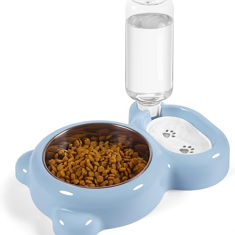 Pet Bowl Drinking Water Automatic Feeding Device Integrated Dual Bowl Anti Tipping Dog Bowl Keeps Your Pet Hydrated