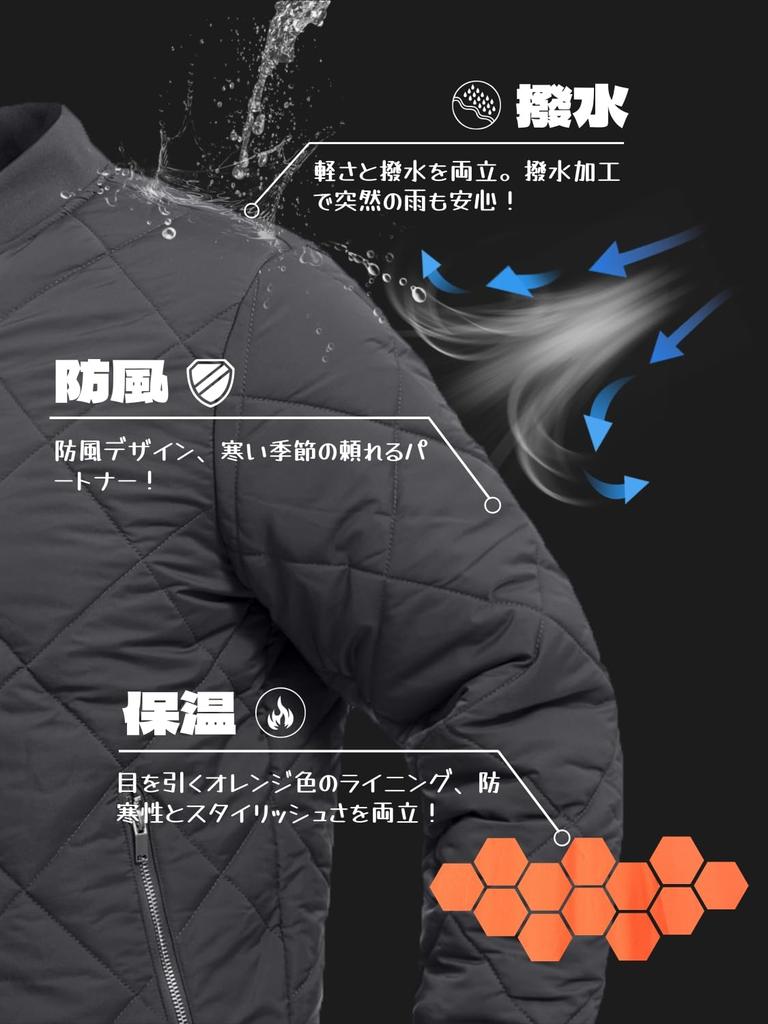 TACVASEN Windproof Plus Size 3XL Men's Jacket, Workwear, Jumper, Winter, Motorcycle, Sports, Warm, Casual, Size, Blouson, Padded, Gray,