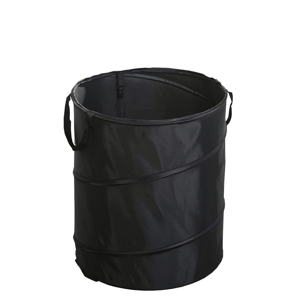 10 Gallon Camping Trash Can, Collapsible, Pop Up Trash Can for Camping, Travel, Outdoor,Home,Black Color