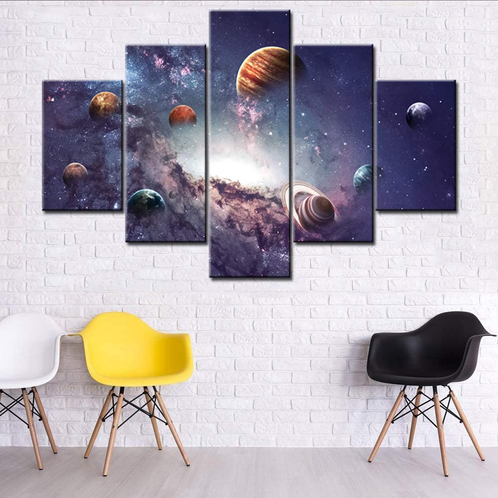 5Pcs Universe Galaxy Planets Splendid Planetary Nebula Space Printed 5 Pieces Pictures Paintings Wall Poster Home Decor