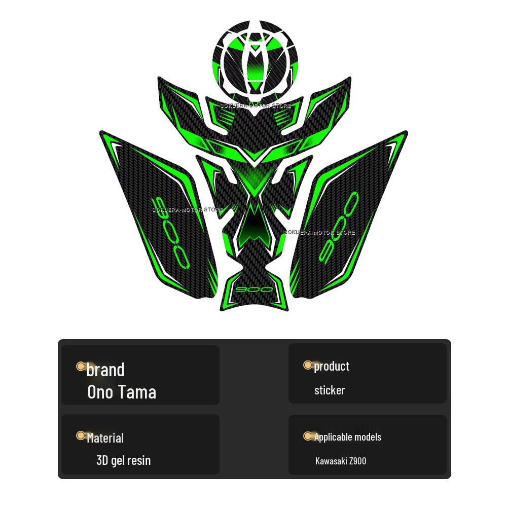 Kawasaki Z900 Sada 3D ochranných samolepek na nádrž