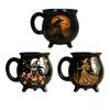 Misterioso Ornamento Magico da Tavolo Tazza Caldaia Strega di Halloween, 350ml Pentola Vintage Gotica a 3 Gambe, Decorazione Casa Magica Stregoneria Gatto Nero