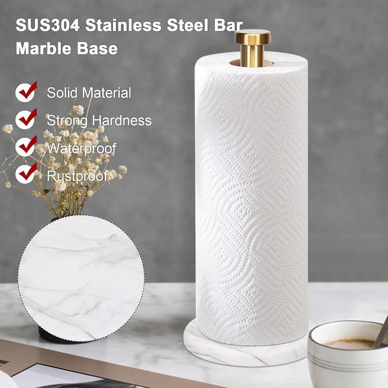 Standing Paper Towel Holder, Kitchen Paper Towel Tissue Holder- for Bathroom Kitchen Countertop, Standard or Jumbo