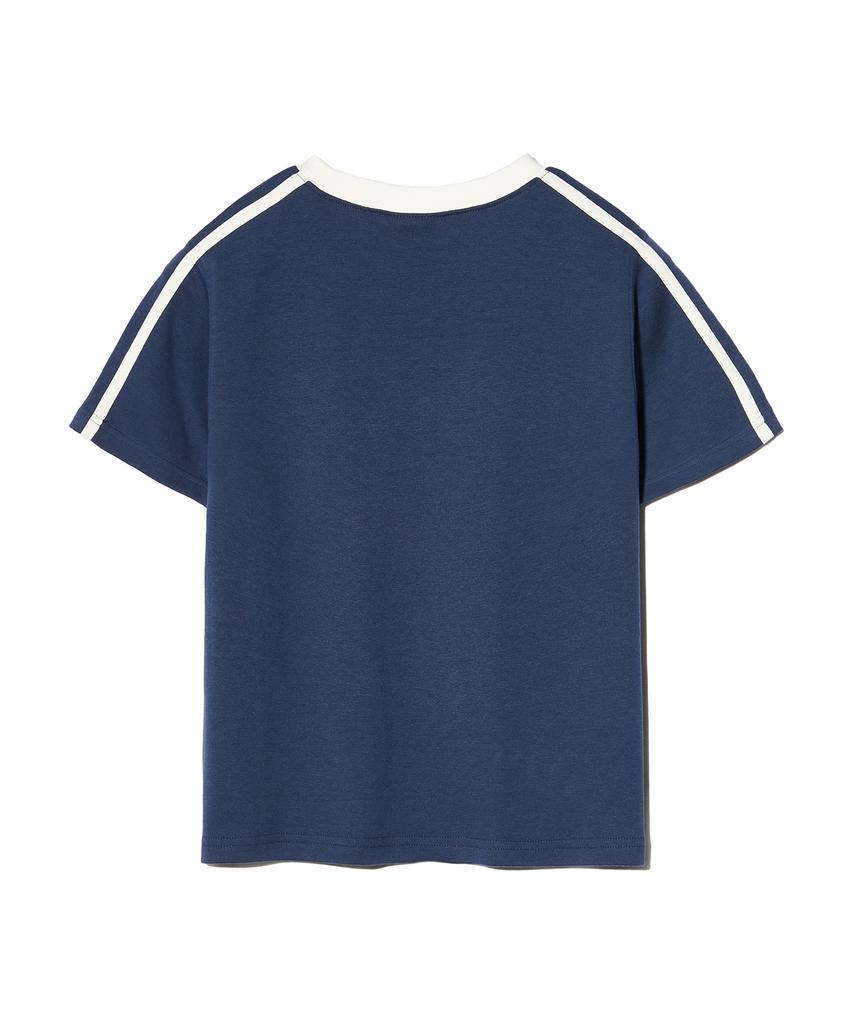 PEACE MAKER [2Type] Track Jersey Heavy Cotton Tee (Navy)