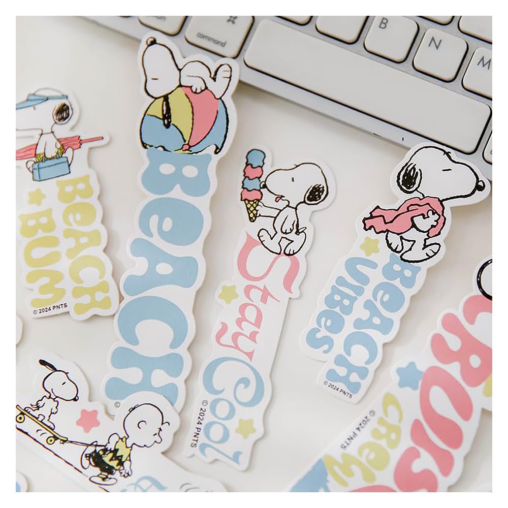 Set of 10 Snoopy Stylish and Cute Bookmarks Bookmarks, (Color)
