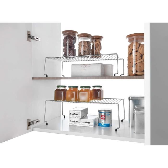 Rack À Vaisselle - Metaltex - Sky - Empilable - 2 Pièces - Métal Argenté 47 Cm