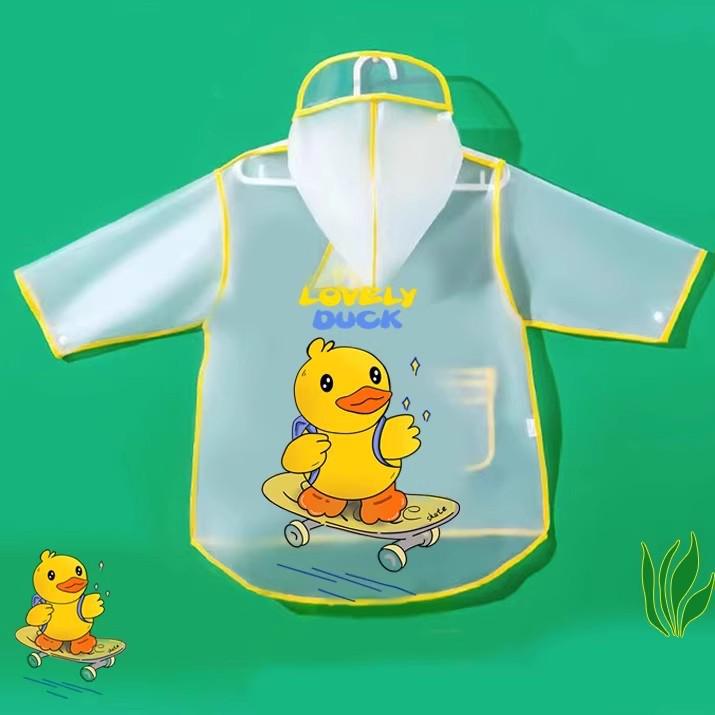 Kids' Cute Cartoon Waterproof Full Body Raincoat