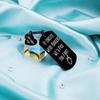 Creative Minimalist Keychain Spanish Key Pendant Metal Stainless Steel Laser Key Ring Stainless Steel Keychain for Backpack Bag Pendant
