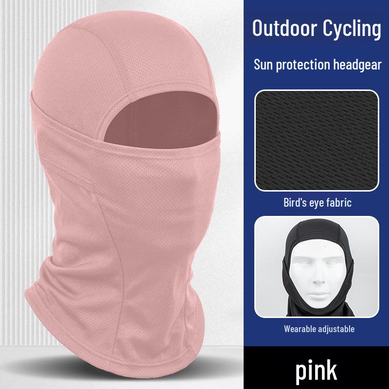 Quick-Dry Multifunctional Summer Cycling Face Mask: Breathable, Sun-Protective, Ice Silk Balaclava & Headband