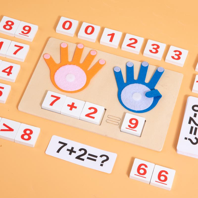 Montessori Finger Counting Puzzle Teaching Aid for Toddlers