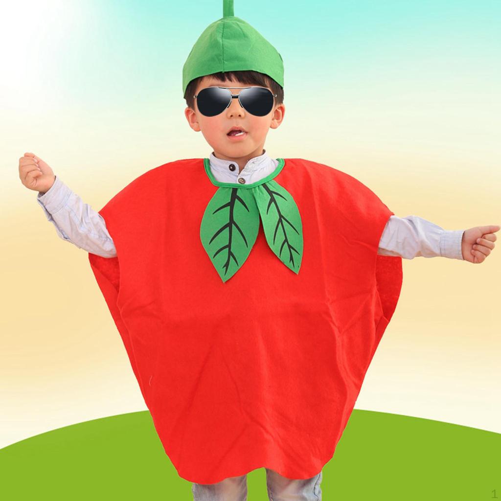 Fruit Costume Gift Fancy Dress with Hat for Halloween Festival Stage Performance