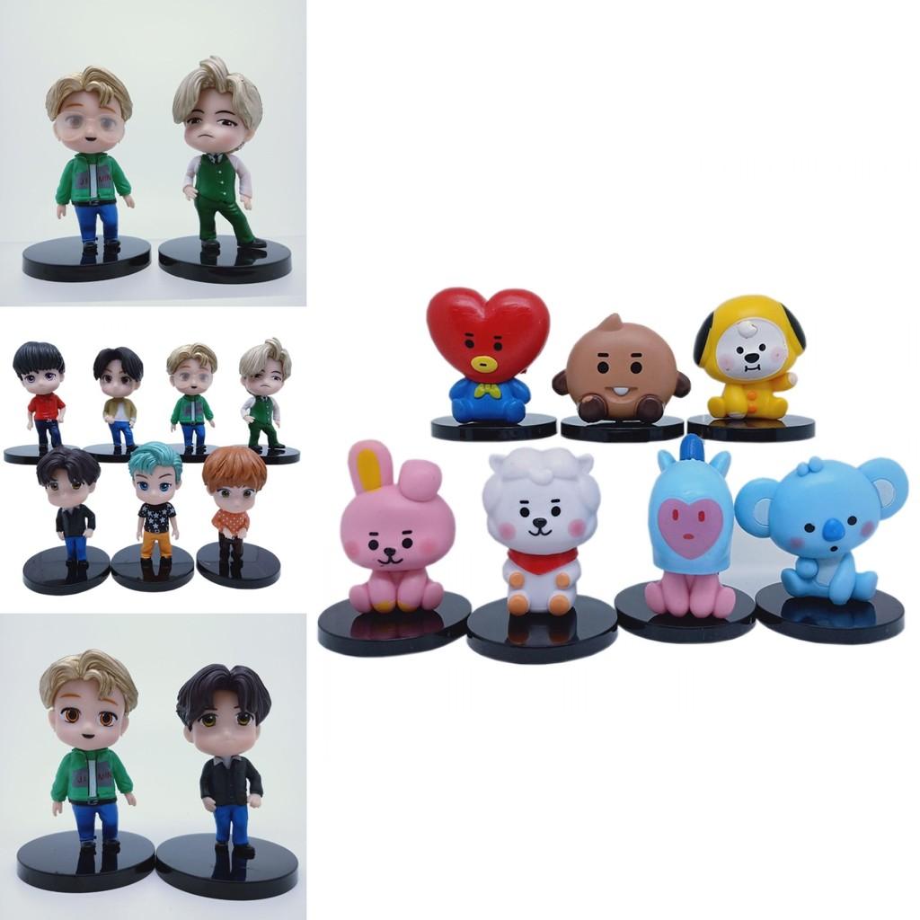 Exquisite 7pcs Set Of Kpop Bangtan Boys Star Figure Dolls For Unique Decor