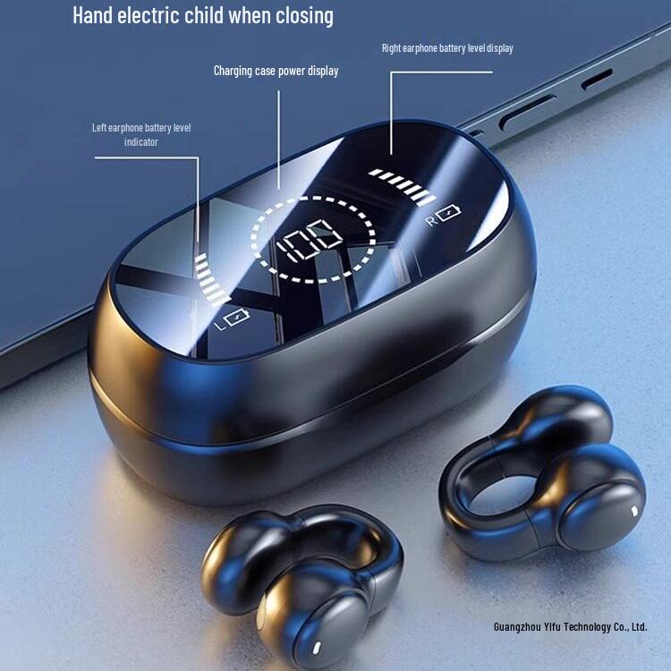2026 New Model Air Conduction Bluetooth Earphones: Ear Clip Style, High Sound Quality, Long Battery Life, Non-In-Ear Design, Ideal for Sports.