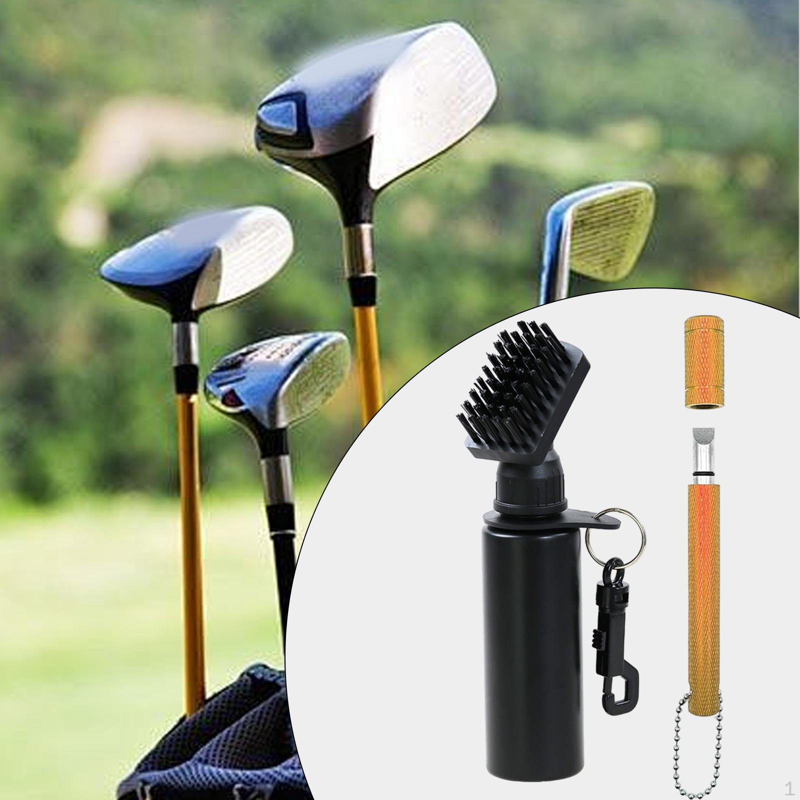 

Golf Club Cleaning Brush Groove Cleaner for Men Women Water Spray Gold