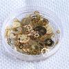 Gold Time Gear Flowers Nail Sequins 3D Flakes Manicure Decor Hollow Metallic