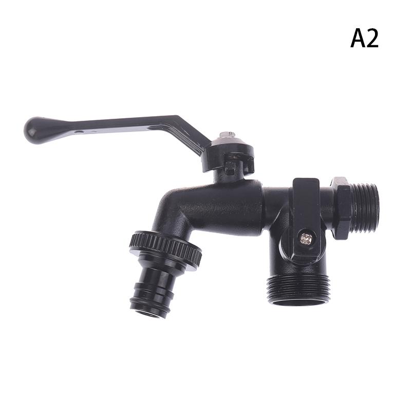 Black Faucet Outdoor Garden Anti-Freeze Bibcocks With Dual Outlet For Washing Machine 1/2 Inch Outdoor Hose Faucet Garden