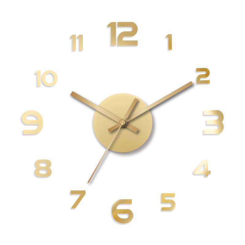 Creative Luminous Digital DIY Wall Clock with Acrylic Silent Design for Living Room Diameter ~30 cm