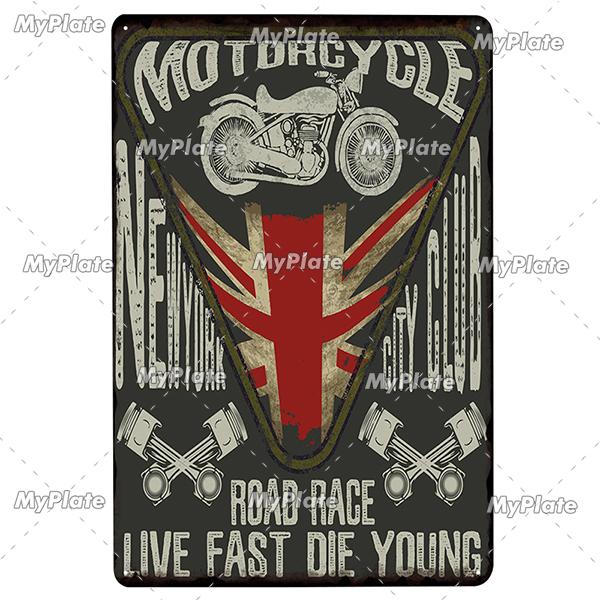 Motorbike Metal Sign Vintage Plaque Tin Sign Wall Decor For Garage Plate Crafts Art Ride Or Die Poster Gift Custom Drop Shipping