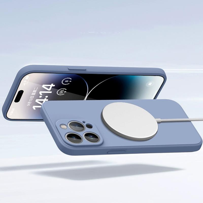 Original Liquid Silicone For Magsafe Wireless Charge Magnetic Case for iPhone 16 15 14 Plus 13 12 11 Pro X XR XS Max Soft Cover