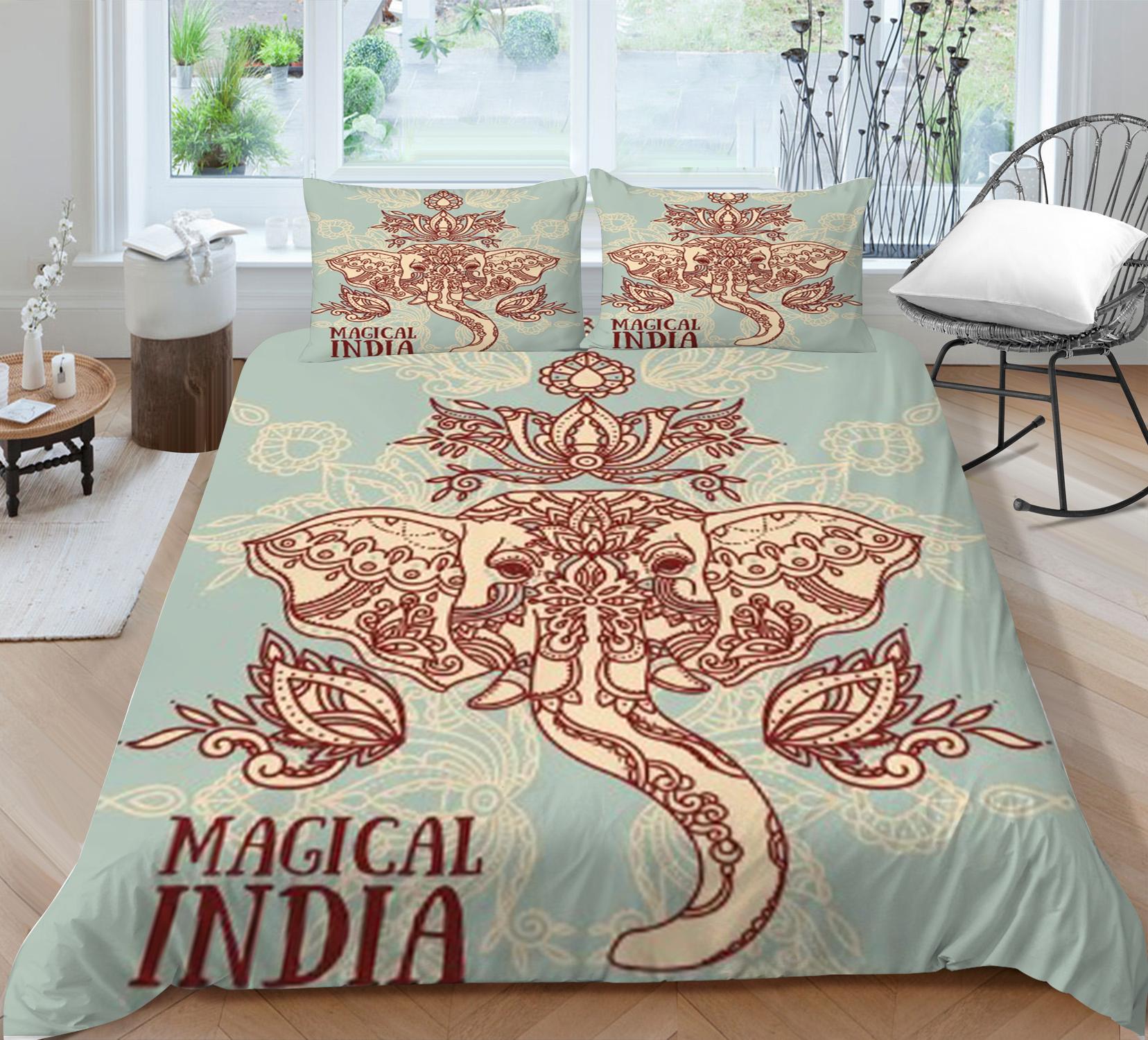 

Комплекты пододеяльников в богемном стиле, постельное белье королевского размера, домашние покрывала в стиле бохо с наволочкой, роскошные комплекты постельного белья EU Single 135x200cm