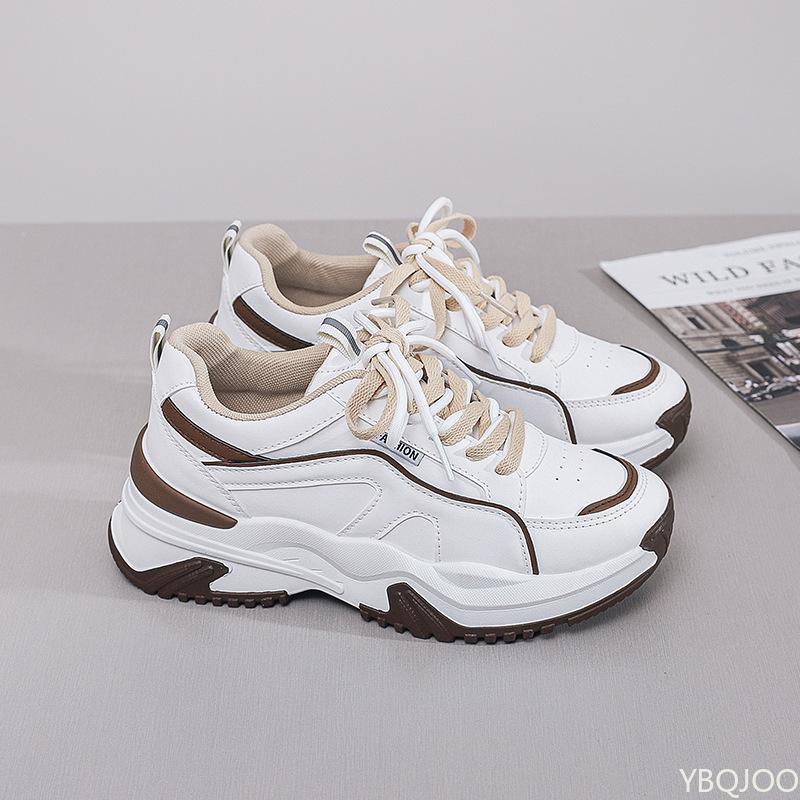 Women's Spring New Breathable Student Casual Shoes Thick Bottom Increased Height Simple Comfortable Versatile Sports Shoes
