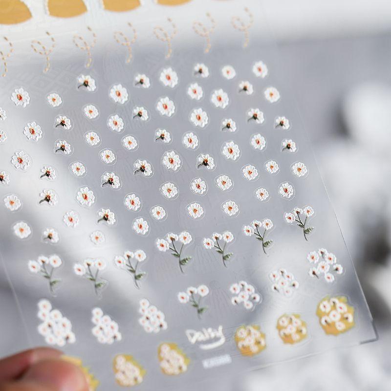 

Semi-Transparent Nail Art Sticker Can Be as Flower Little Daisy kx088 (stereo)