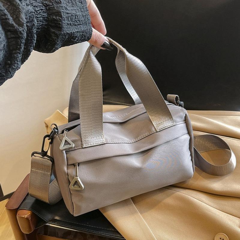 

1pcs Fashion Large Capacity Nylon Shoulder Bag Multipurpose Lightweight Outdoor Travel Casual Daily Commuter Crossbody Bag сірий
