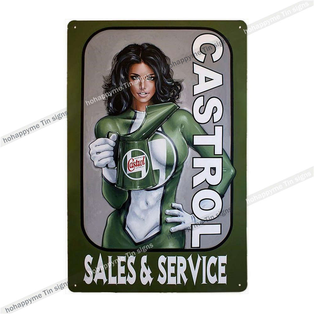 Oil Metal Sign Car Tyres Poster Decorative Garage Bar Club Cafe Man Cave Vintage Wall Art Tin Painting Plaque Home Decor 20x30cm