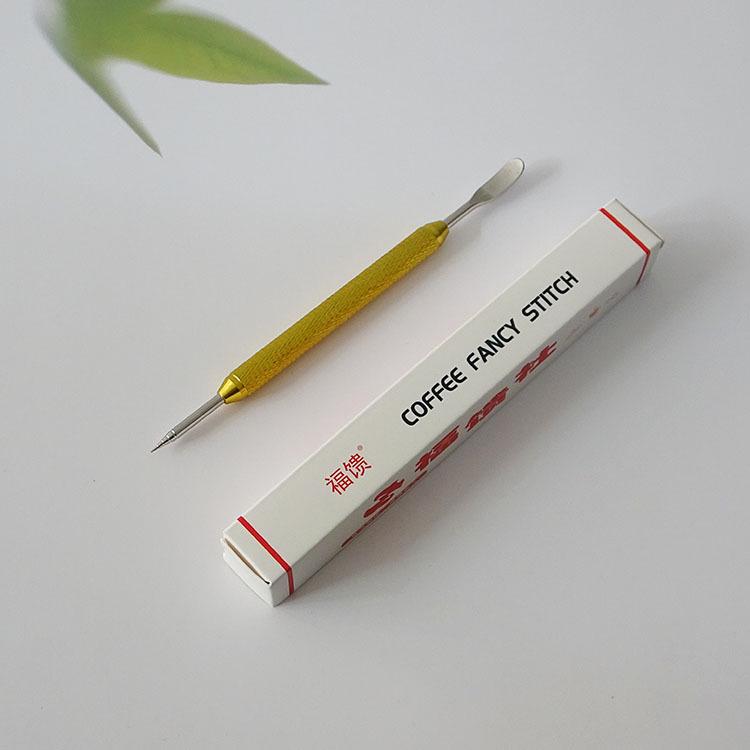 Stainless Steel Latte Art Carving Needle with Ebony Handle