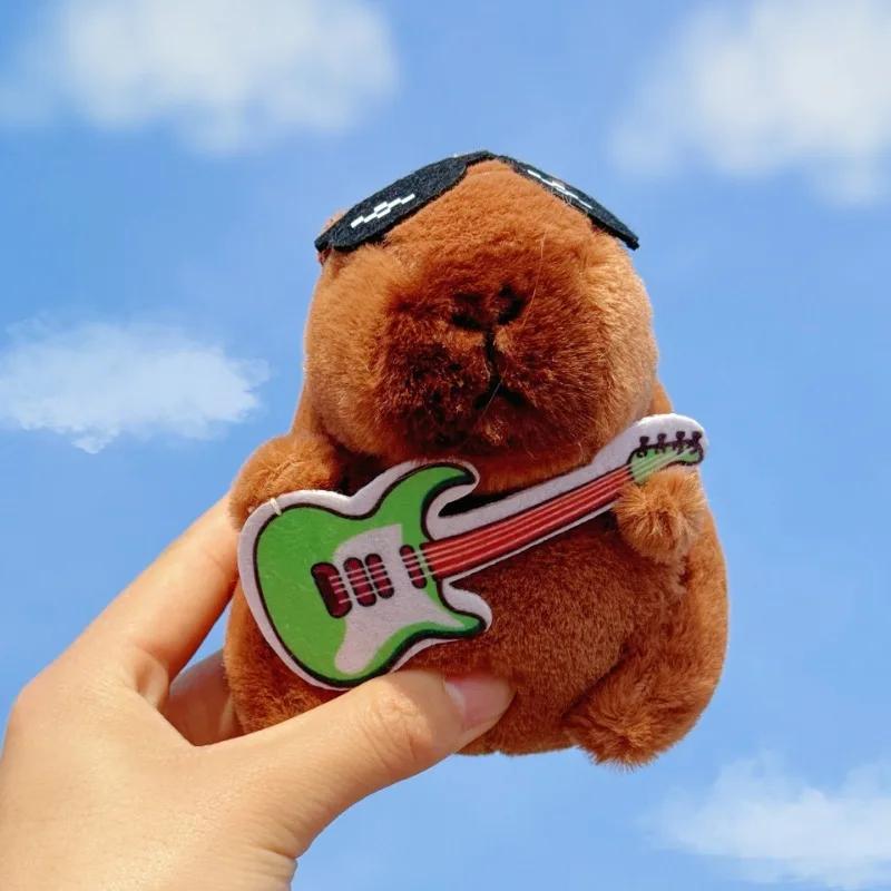 12cm Kawaii Capybara Pluche Speelgoed Schattige Capybara Tas Hanger Sleutelhanger Kinderrugzak Decoratie Verjaardag Kerstcadeaus Pluizig Poppetje Speelgoed