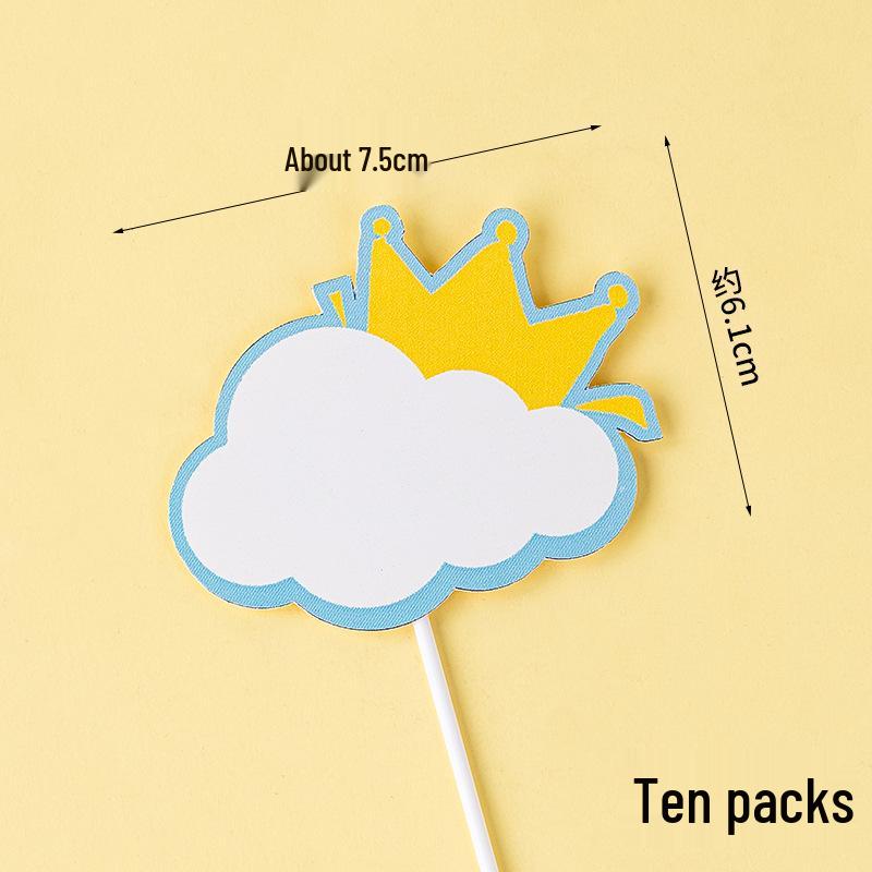 Writable Birthday Cake Decoration Bow with Blessings Card