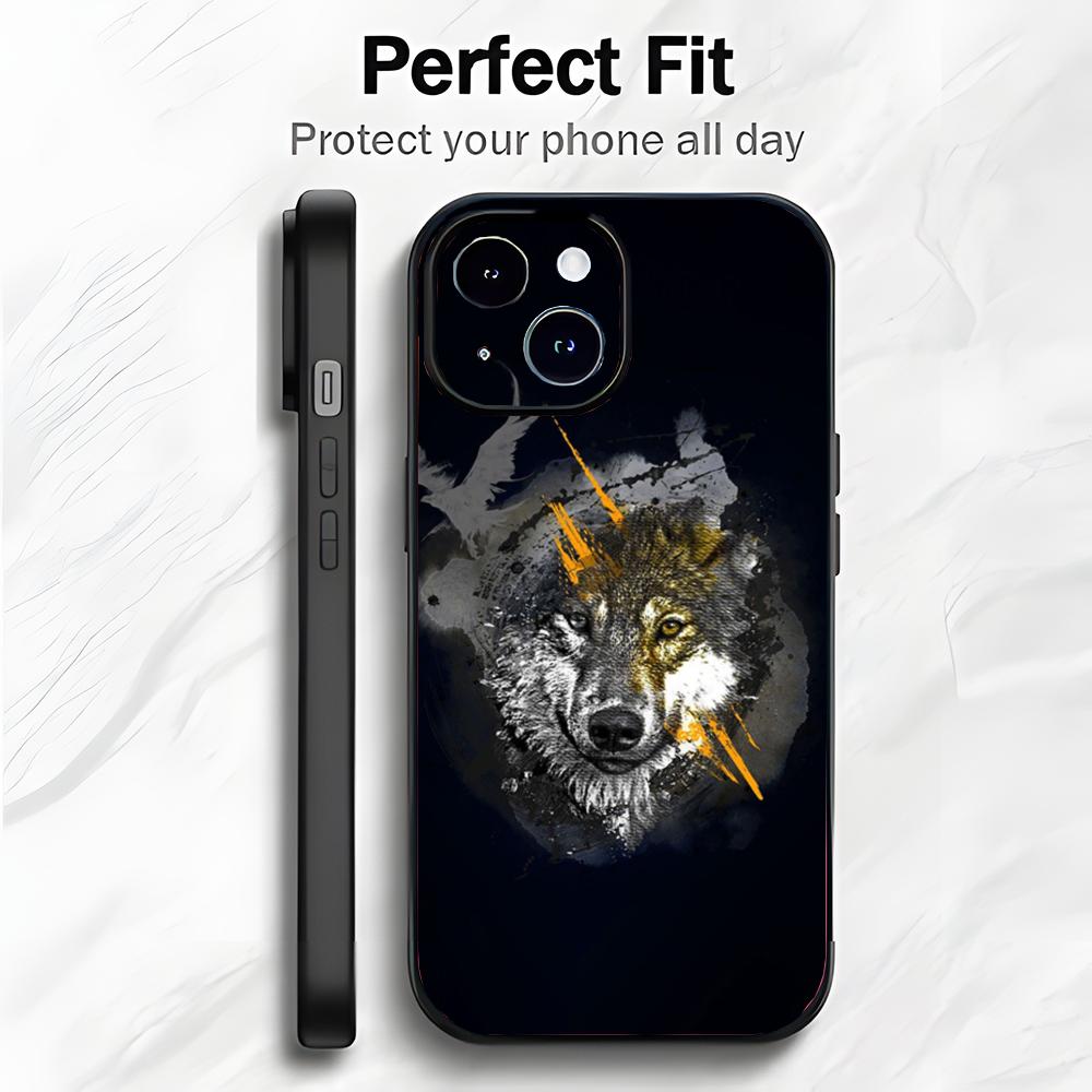 Animal The Wolf Howl Art Phone Case Phone Case Soft Packaging Lightweight For iPhone17 16 15 14 13ProMax