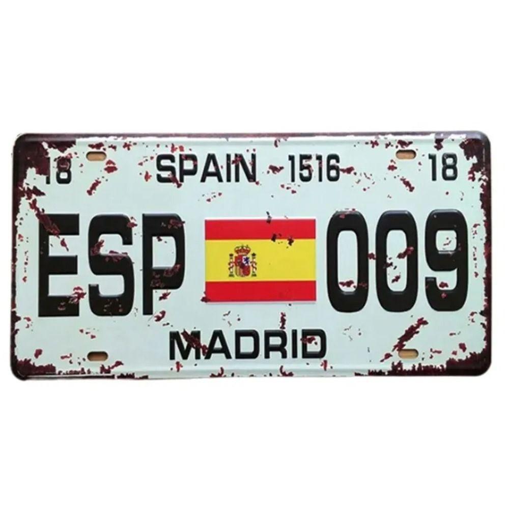 Chinese Style Modified License Plate Metal Decor 15x30cm