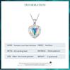 BAMOER 925 Sterling Silver Sparkling Heart Pendant Necklace for Women Simple Silver Necklace Engagement Fine Jewelry