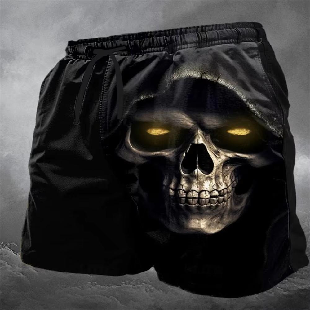 Skull Skeleton Muay Thai MMA UFC Kick Boxing Shorts Men Women Unisex Training Quick Dry Breathable Sport Gym Fitness Workout