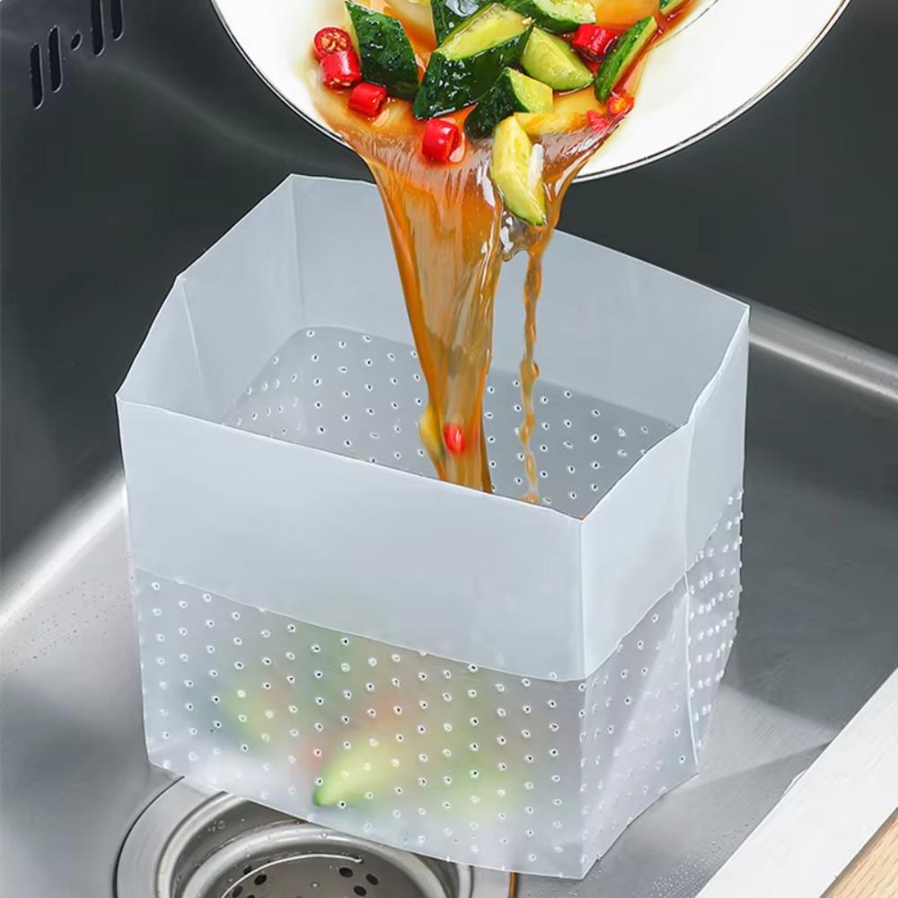 120PCS Stand-Up Design Disposable Waste Bags Anti-Clogging Sink Strainer Bag  Food Waste Disposal