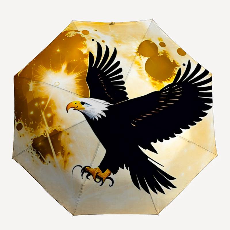

1pc Eagle Moon Folding Umbrella, Durable, Suitable for Outdoor Activities or Rain, Suitable for Commuting yy251027099