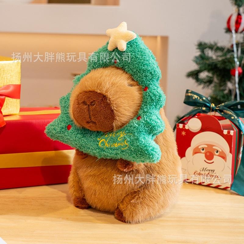 Christmas Capybara Doll Plush Toy Christmas Capibala Doll Children's Christmas Gift Christmas Decoration