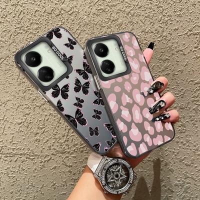 Schutzhülle mit Schmetterlingsmuster für Redmi 13C 4G 5G 12C 10C A1 A2 Plus 9 9A 9i Note 10 11 12 für Xiaomi 11 Lite NE Poco X3 NFC Pro Stoßfeste Stoßstangenabdeckung