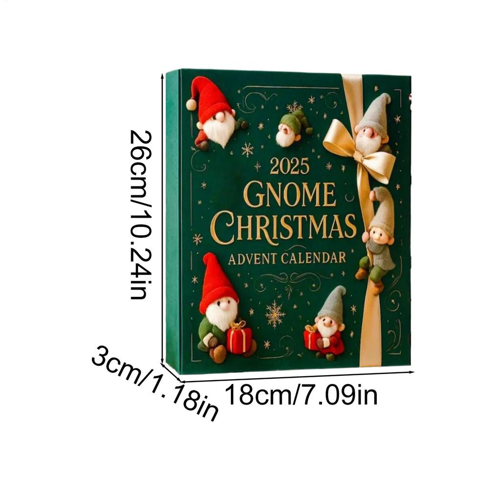 Weihnachts-Adventskalender 2025 Neue Niedliche 2D Acryl Wichtel Ornament 24 Tage Countdown Deko Anhänger Spielzeug für Kinder Jugendliche Weihnachtsgeschenke