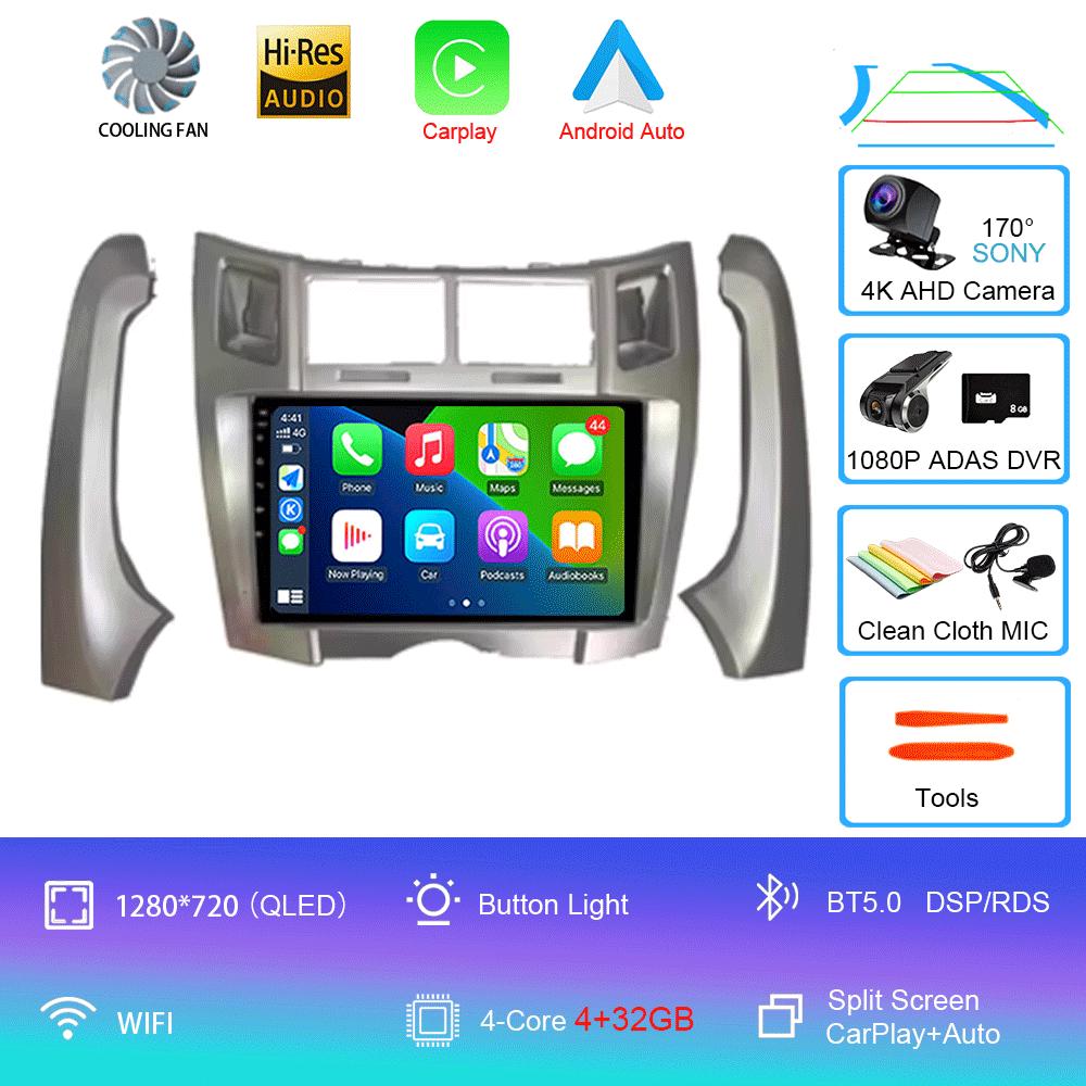 For Toyota Yaris Vizi 2005 2006 2007 - 2012 Carplay Car Multimedia Player Radio XP90 Car Radio Android 14 Auto GPS Navigator