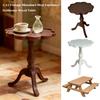 3Styles Dollhouse Wood Table Food Play Retro Round Table  Simulation Model Dolls Accessories