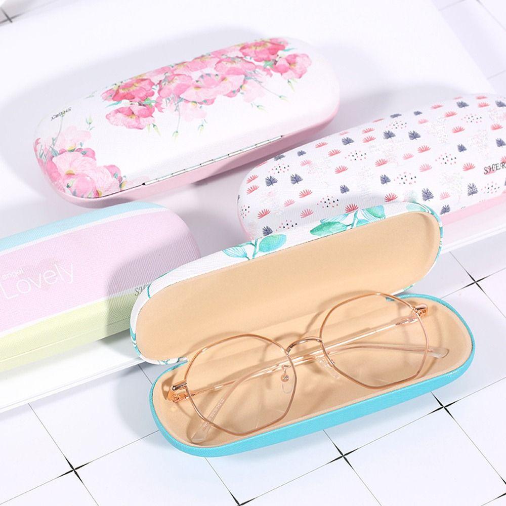 Leaf PU Leather Women Eyeglasses Case Sunglasses Storage Bag Sunglasses Holder Cartoon Glasses Box